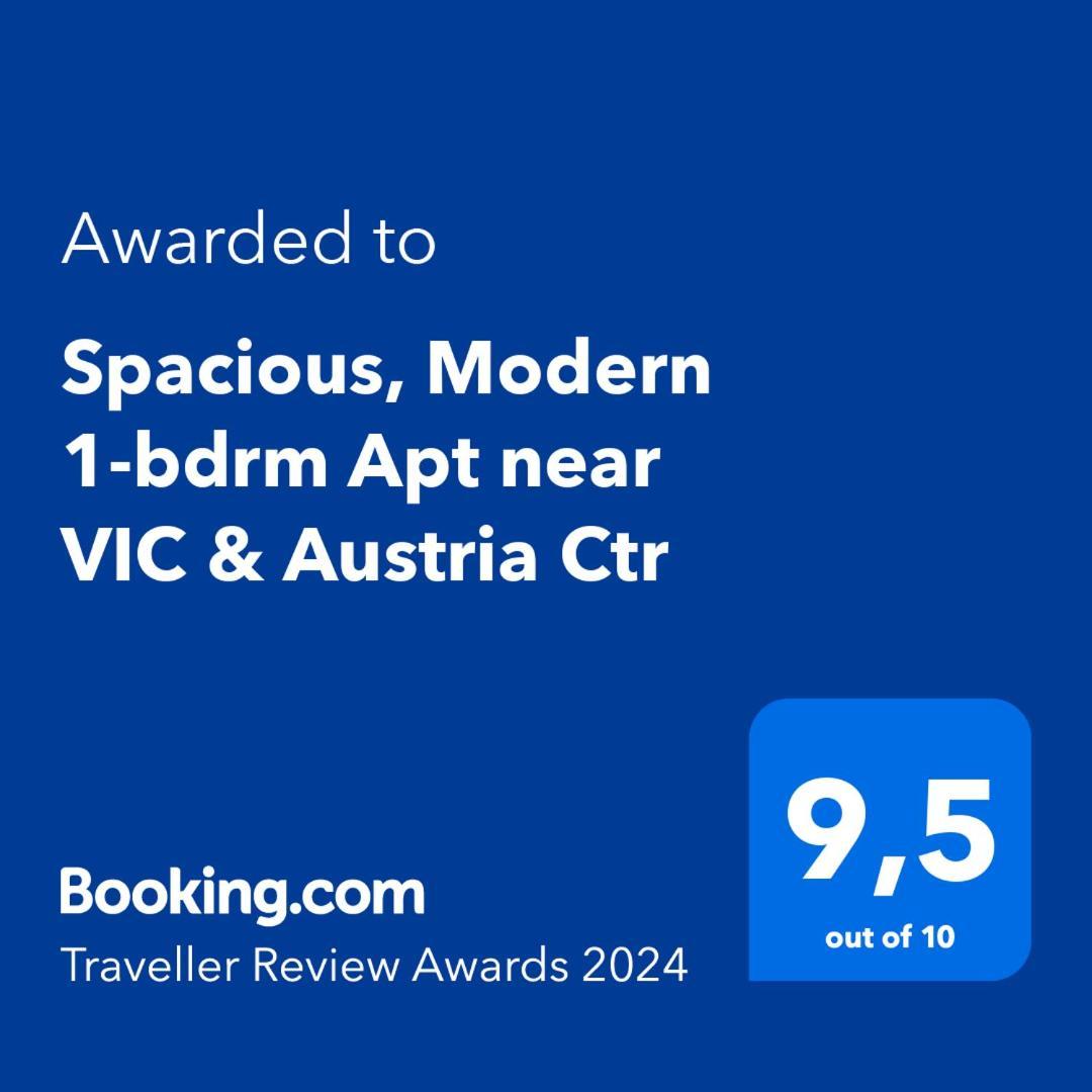 Spacious, Modern 1-Bdrm Apt Near Vic & Austria Ctr Apartman Bécs Kültér fotó